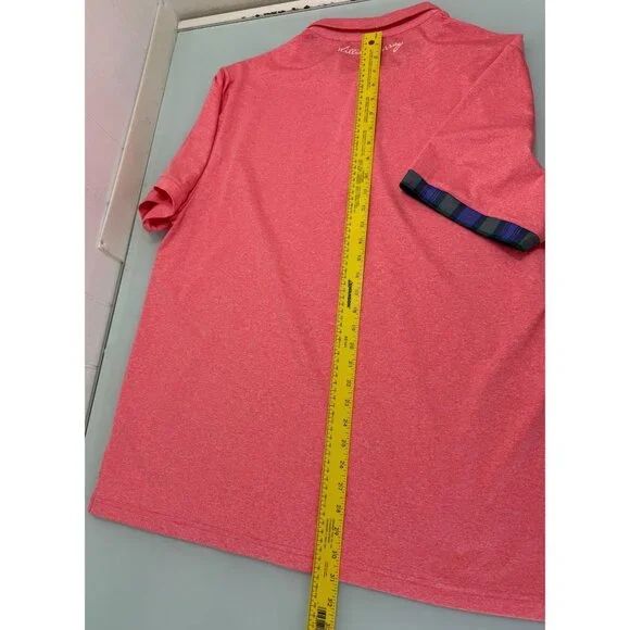 William Murray Golf Polo Shirt Mens XL Performance Stretch Heather Pink - Picture 4 of 7